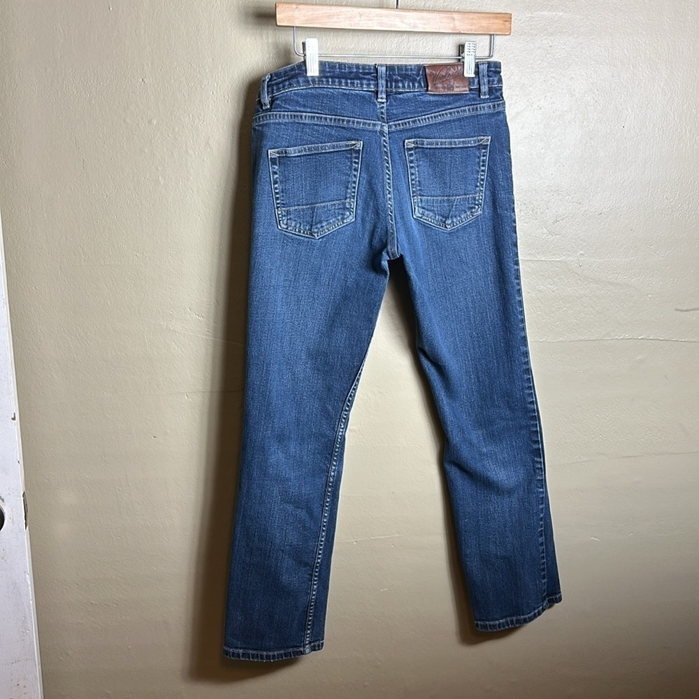 Woolrich Jeans Size 6 Womens Mid Rise Dark Wash Blue Denim Straight - Picture 6 of 13
